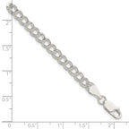 Sterling Silver 5mm Double Link Charm Bracelet
