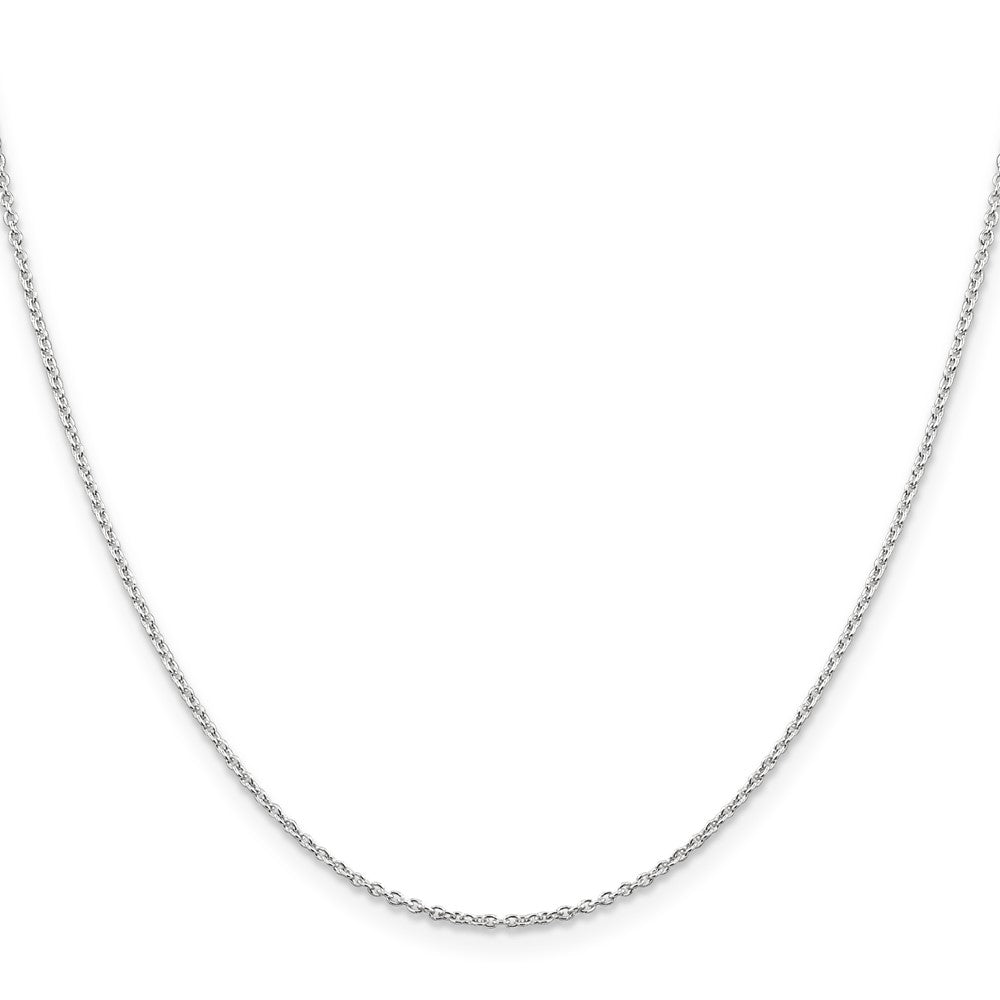 Sterling Silver Rhodium-plated 1.25mm Cable Chain with a extention