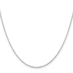 Sterling Silver Rhodium-plated 1.25mm Cable Chain with a extention