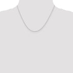 Sterling Silver Rhodium-plated 1.25mm Cable Chain with a extention