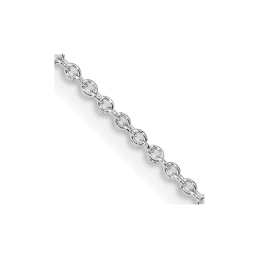 Sterling Silver Rhodium-plated 1.25mm Cable Chain with a extention