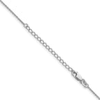 Sterling Silver Rhodium-plated 1.25mm Cable Chain with a extention
