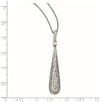 Cheryl M Sterling Silver CZ Dangle 18in Necklace