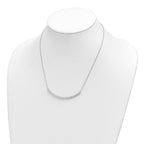 Cheryl M Sterling Silver Rhodium-plated Brilliant-cut CZ Curved Bar 18 Inch Necklace