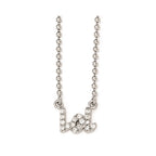 Cheryl M Sterling Silver CZ LOL 18in. Necklace