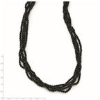 Cheryl M Sterling Silver CZ and Onyx Slip on Necklace