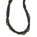 Cheryl M Sterling Silver CZ and Onyx Slip on Necklace