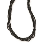 Cheryl M Sterling Silver CZ and Onyx Slip on Necklace