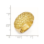 Cheryl M Sterling Silver Gold-plated Yellow CZ Ring