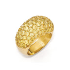 Cheryl M Sterling Silver Gold-plated Yellow CZ Ring