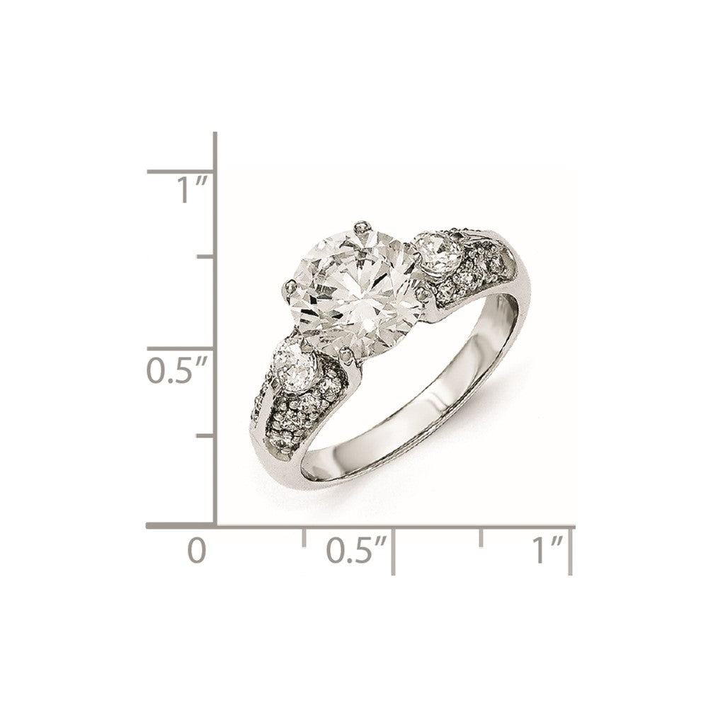 Cheryl M Sterling Silver AAA CZ Ring