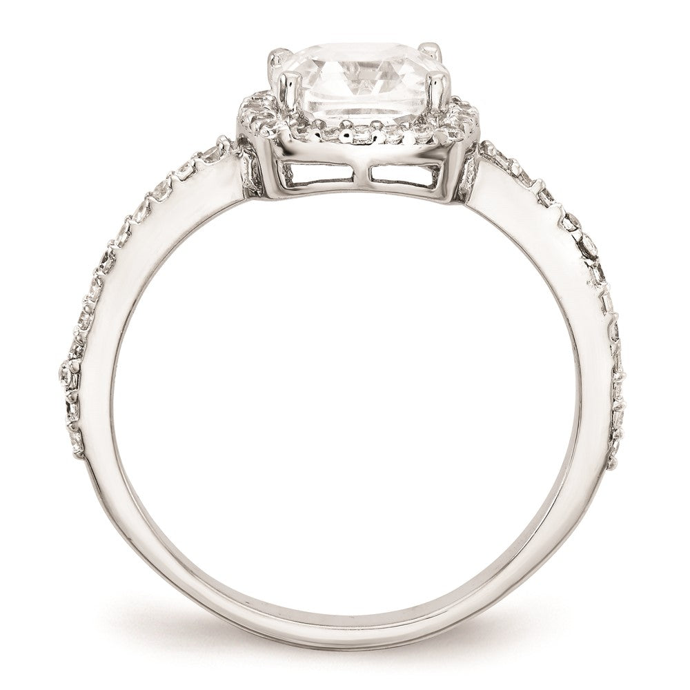 Cheryl M Sterling Silver CZ Square Ring