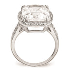 Cheryl M Sterling Silver CZ Square Ring