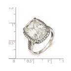 Cheryl M Sterling Silver CZ Square Ring