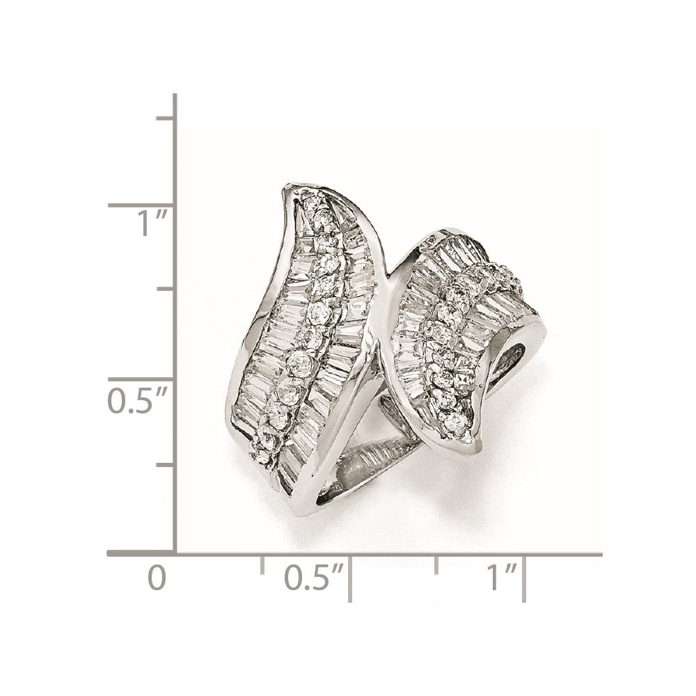Cheryl M Sterling Silver CZ Fancy Ring