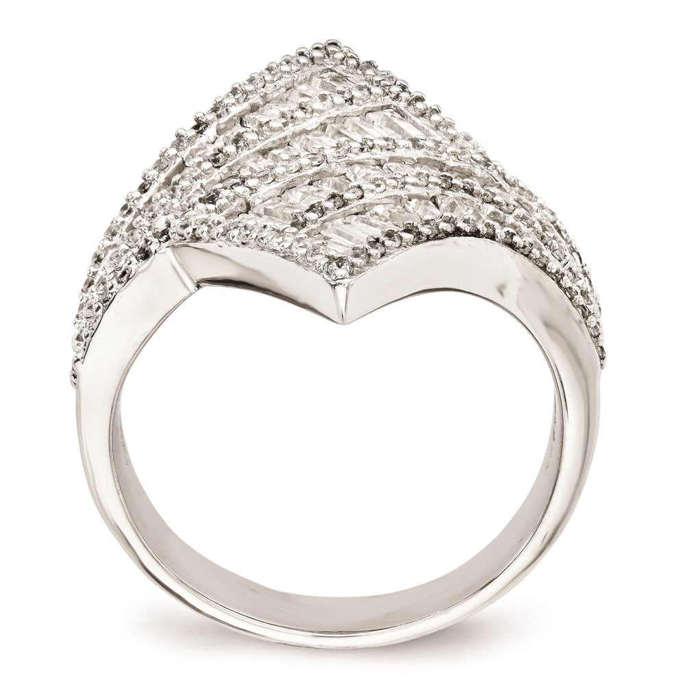 Cheryl M Sterling Silver CZ Fancy Ring
