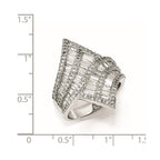 Cheryl M Sterling Silver CZ Fancy Ring