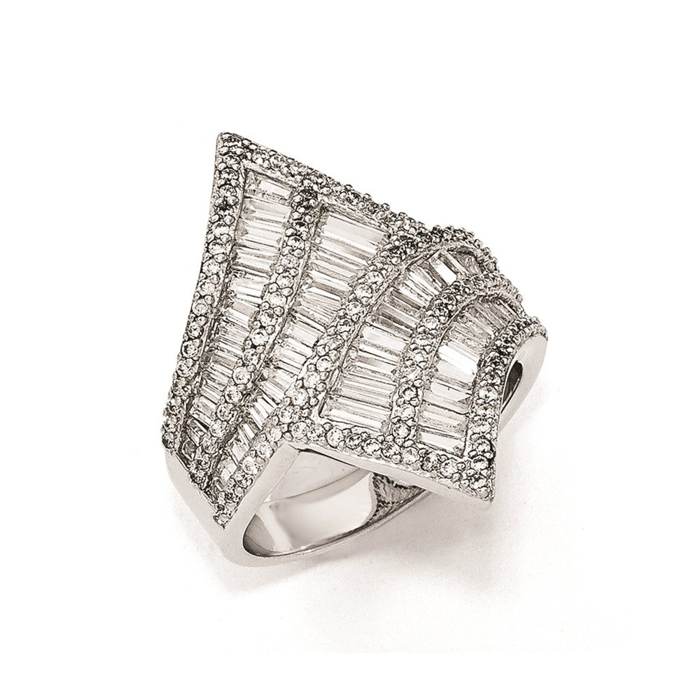 Cheryl M Sterling Silver CZ Fancy Ring
