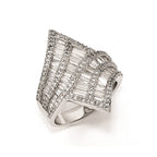 Cheryl M Sterling Silver CZ Fancy Ring