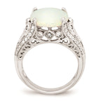 Cheryl M Sterling Silver CZ and Synthetic Opal Ring