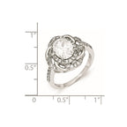 Cheryl M Sterling Silver CZ Fancy Ring