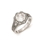 Cheryl M Sterling Silver CZ Fancy Ring