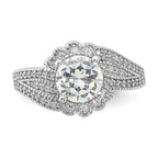 Cheryl M Sterling Silver 100-Facet CZ Ring