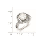 Cheryl M Sterling Silver CZ Fancy Ring