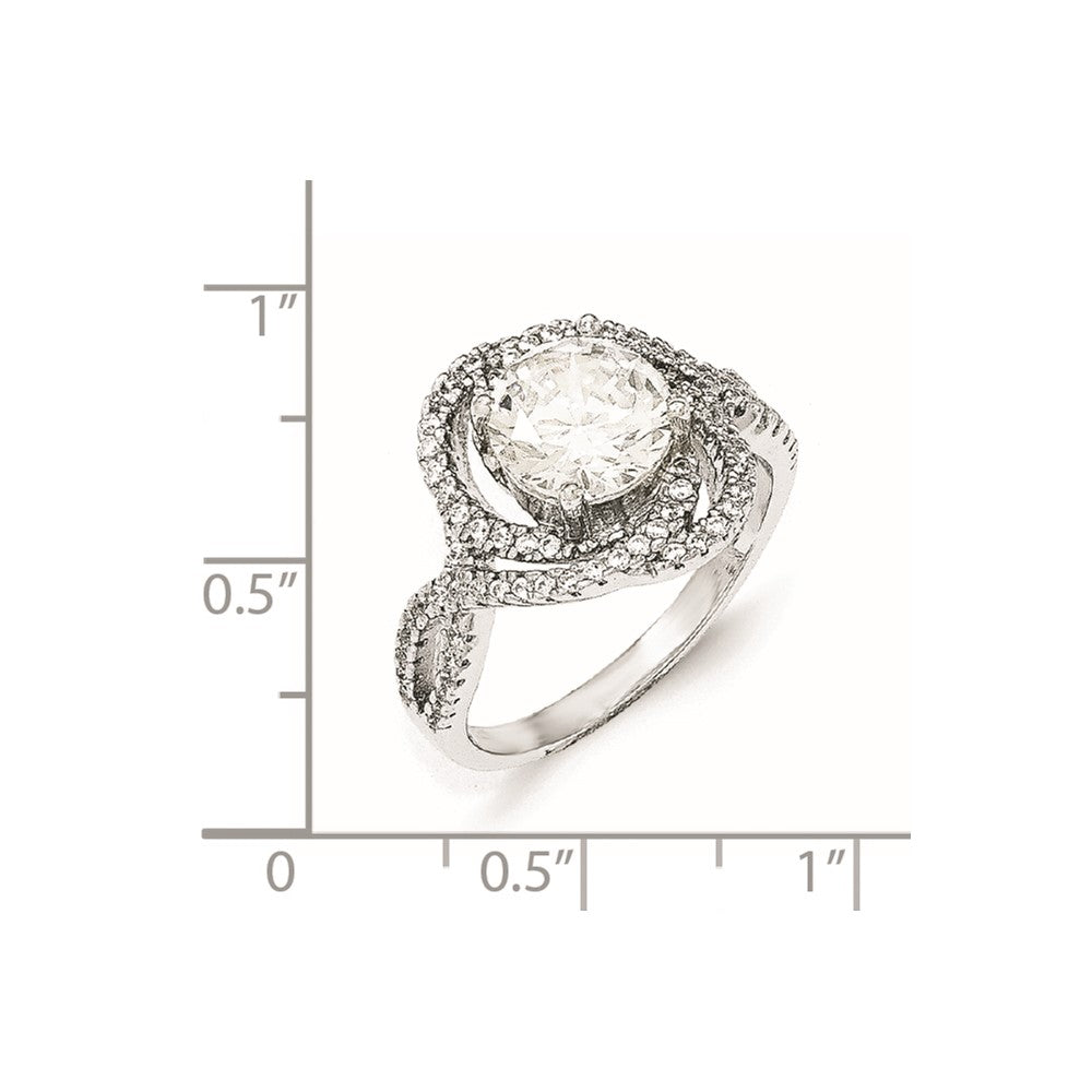 Cheryl M Sterling Silver CZ Fancy Ring