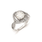 Cheryl M Sterling Silver CZ Fancy Ring