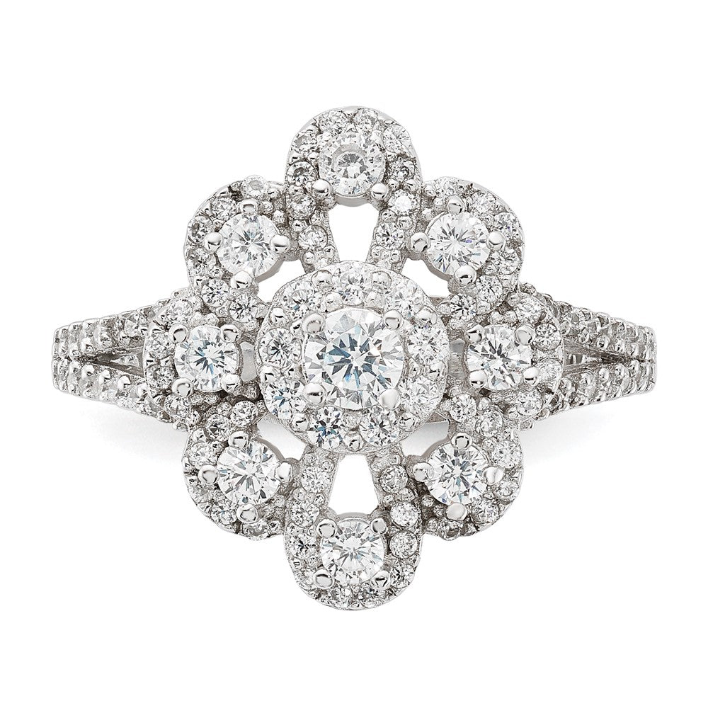 Cheryl M Sterling Silver CZ Fancy Ring