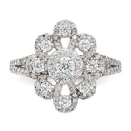 Cheryl M Sterling Silver CZ Fancy Ring