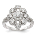 Cheryl M Sterling Silver CZ Fancy Ring