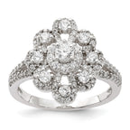 Cheryl M Sterling Silver CZ Fancy Ring
