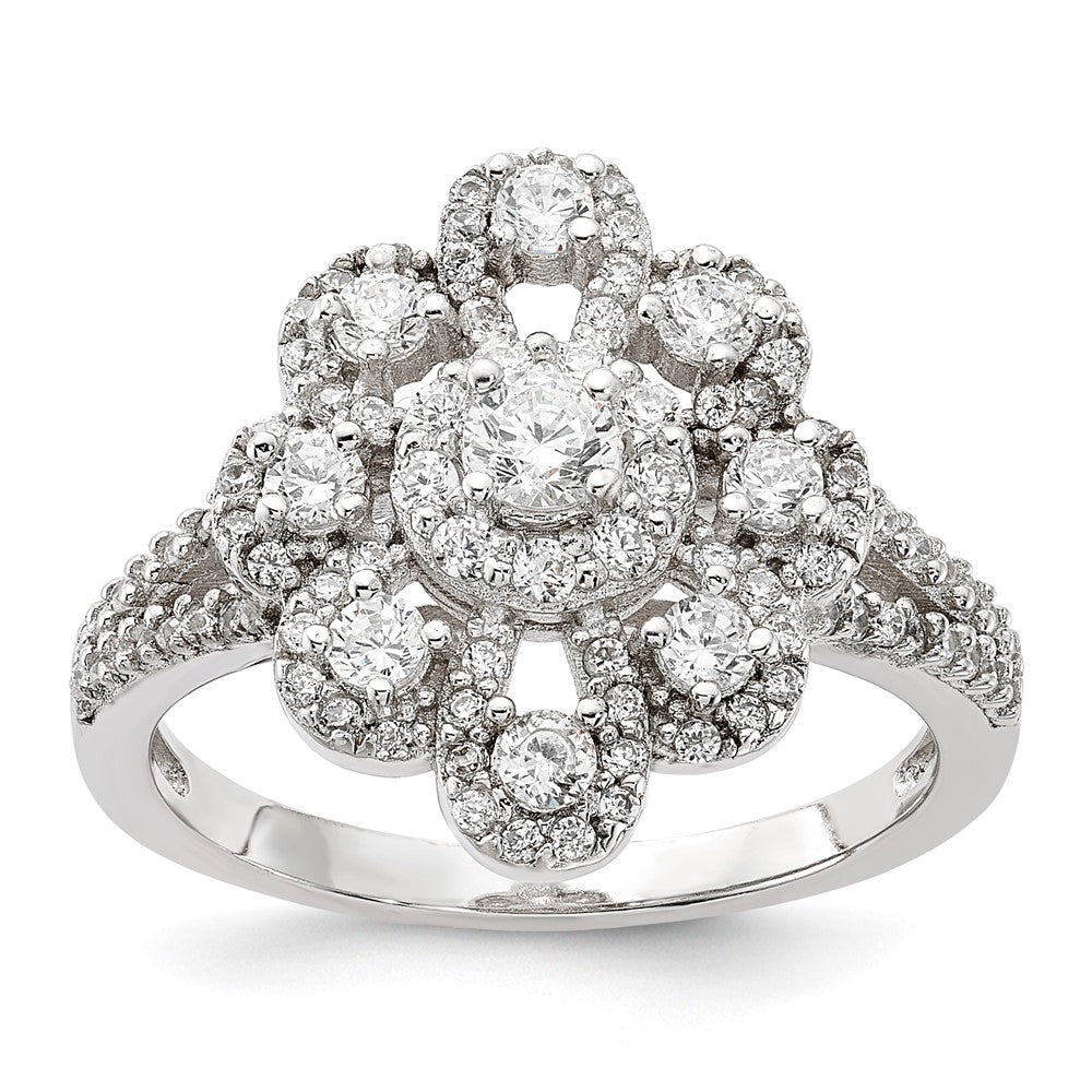 Cheryl M Sterling Silver CZ Fancy Ring