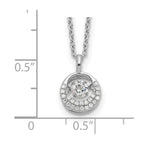 Cheryl M Sterling Silver Rhodium-plated Brilliant-cut Vibrant CZ Circle 18 Inch Necklace