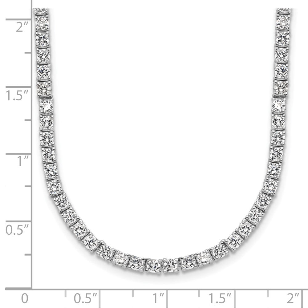 Cheryl M Sterling Silver Rhodium-plated Brilliant-cut CZ 18 Inch Necklace