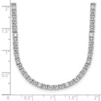 Cheryl M Sterling Silver Rhodium-plated Brilliant-cut CZ 18 Inch Necklace