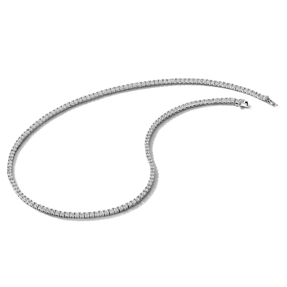 Cheryl M Sterling Silver Rhodium-plated Brilliant-cut CZ 18 Inch Necklace