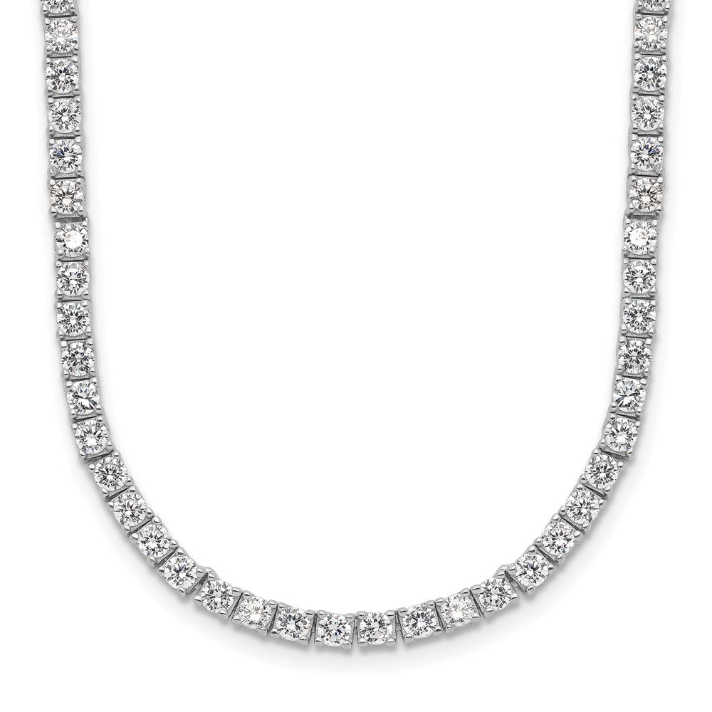 Cheryl M Sterling Silver Rhodium-plated Brilliant-cut CZ 18 Inch Necklace