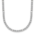 Cheryl M Sterling Silver Rhodium-plated Brilliant-cut CZ 18 Inch Necklace
