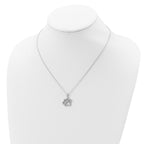 Cheryl M Sterling Silver Rhodium-plated Brilliant-cut CZ Paw 18.25 Inch Necklace