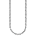 Cheryl M Sterling Silver Rhodium-plated Brilliant-cut CZ 18 Inch Necklace