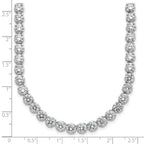Cheryl M Sterling Silver Rhodium-plated Brilliant-cut CZ 18 Inch Necklace