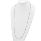 Cheryl M Sterling Silver Rhodium-plated Brilliant-cut Round CZ 42 Station 36 Inch Necklace