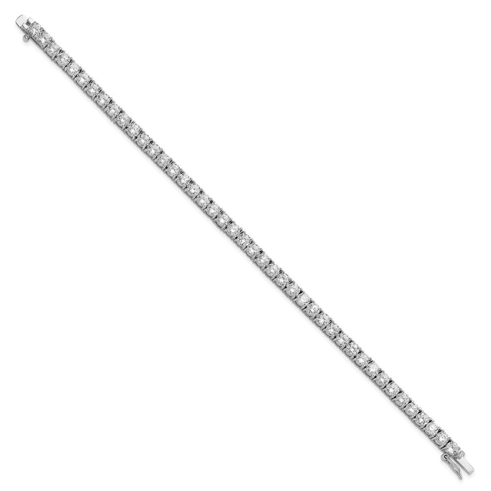 Cheryl M Sterling Silver Rhodium-plated Brilliant-cut CZ 7.25 Inch Tennis Bracelet