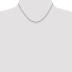 Sterling Silver Rhodium-plated 1.5mm Diamond-cut Rope Chain