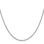 Sterling Silver 1.7mm Diamond-cut Rope Chain