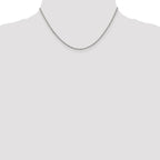 Sterling Silver Rhodium-plated 1.7mm Diamond-cut Rope Chain