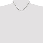Sterling Silver 2.25mm Diamond-cut Rope Chain